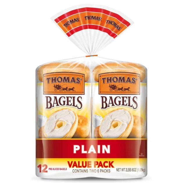 Warburtons Thin Bagels Plain 6 Pack